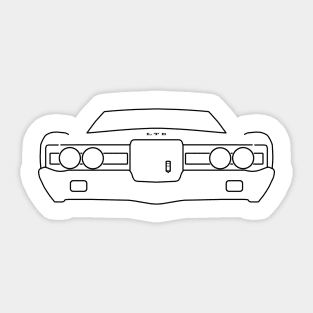 1971 Ford LTD outline graphic (black) Sticker